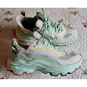 Sorel Kinetic Breakthru Day Lace  Sneakers Sea Salt Sprite Sz 10